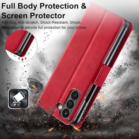 for Samsung Galaxy Z Fold 5 Case Flip Leather Cover with Hinge Protection, Luxury Slim Thin Magnetic Wallet Case [Card Holder], Shockproof Full-Body Protective for Samsung Z Fold 5 Phone Case in Saudi Arabia