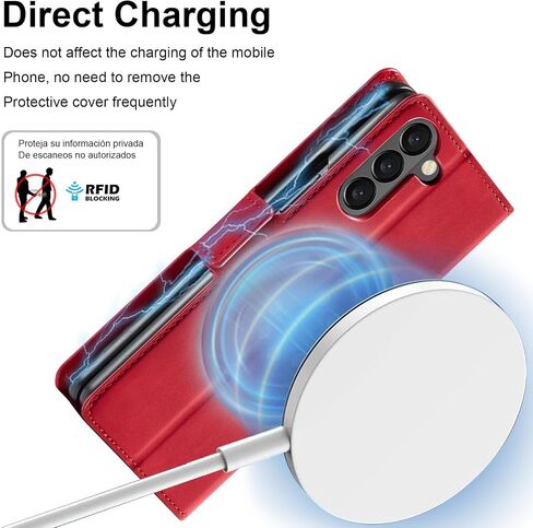 for Samsung Galaxy Z Fold 5 Case Flip Leather Cover with Hinge Protection, Luxury Slim Thin Magnetic Wallet Case [Card Holder], Shockproof Full-Body Protective for Samsung Z Fold 5 Phone Case in Saudi Arabia