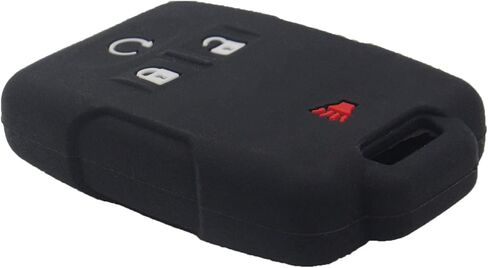 2pcs Silicone 4 Buttons Smart Key Fob Cover Remote Keyless Entry Bag Compatible with Chevrolet Silverado Colorado 2017 2018 M3N32337100 13577770 13577771 GMC Sierra Yukon Cadillac, Black+Blue in Kuwait