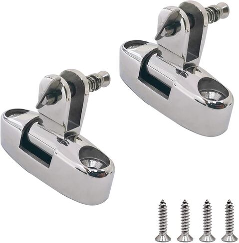 Yanyu 2 Pack Boat Bimini Top Swivel Deck Hinge 316 الفولاذ المقاوم للصدأ البحرية المفصلي، قابل للتعديل سطح دوار المفصلي، مع دبوس ومسامير قابلة للإزالة in Kuwait