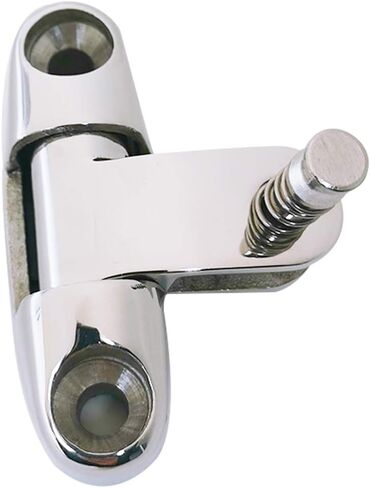 Yanyu 2 Pack Boat Bimini Top Swivel Deck Hinge 316 الفولاذ المقاوم للصدأ البحرية المفصلي، قابل للتعديل سطح دوار المفصلي، مع دبوس ومسامير قابلة للإزالة in Kuwait