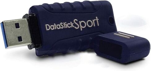 محرك أقراص فلاش Centon Electronics MP Essentials DataStick Sport USB 3.0، محرك أقراص USB مقاوم للماء، حافظة سيليكون مقاومة للصدمات، عصا USB متعددة الاستخدامات، سعة تخزين 128 جيجابايت، أزرق داكن in Kuwait