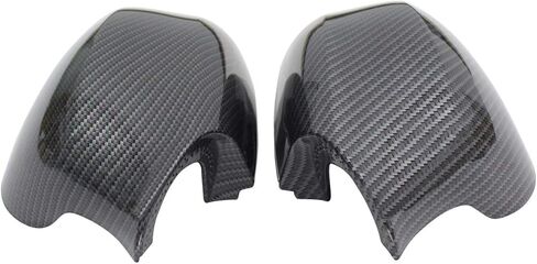 NewYall زوج من ألياف الكربون غطاء مرآة الباب الجانبي غطاء لسيارات BMW 3 Series 323i 335d 328i 328xi 335i 335xi 2009-2011 السائق الأيسر وجانب الركاب الأيمن in Kuwait