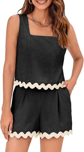 Imily Bela Women's 2 Piece Shorts Sets Summer Vacation Outfits Beach Loungewear in Saudi Arabia