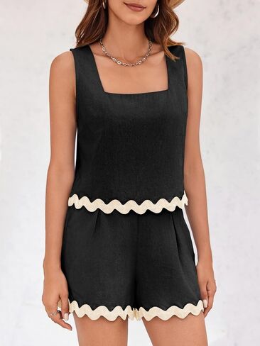 Imily Bela Women's 2 Piece Shorts Sets Summer Vacation Outfits Beach Loungewear in Saudi Arabia