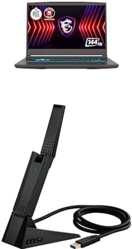 كمبيوتر محمول للألعاب MSI Thin 15 15.6 بوصة 144 هرتز FHD: Intel Core i5-13420H، NVIDIA Geforce RTX 2050، 16 جيجابايت DDR5، 512 جيجابايت NVMe SSD، Cooler Boost 5، Win 11: أسود B13UCX-2040US in Saudi Arabia