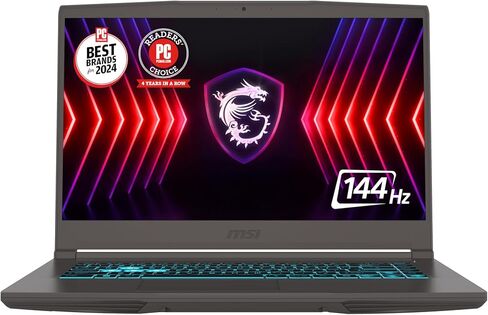 كمبيوتر محمول للألعاب MSI Thin 15 15.6 بوصة 144 هرتز FHD: Intel Core i5-13420H، NVIDIA Geforce RTX 2050، 16 جيجابايت DDR5، 512 جيجابايت NVMe SSD، Cooler Boost 5، Win 11: أسود B13UCX-2040US in Saudi Arabia