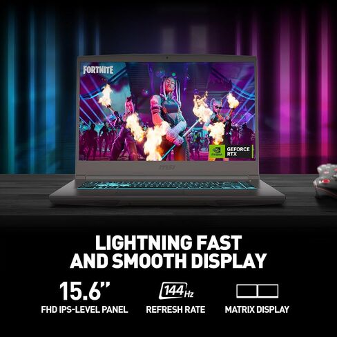 كمبيوتر محمول للألعاب MSI Thin 15 15.6 بوصة 144 هرتز FHD: Intel Core i5-13420H، NVIDIA Geforce RTX 2050، 16 جيجابايت DDR5، 512 جيجابايت NVMe SSD، Cooler Boost 5، Win 11: أسود B13UCX-2040US in Saudi Arabia