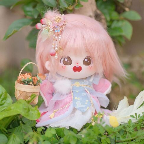 niannyyhouse 20cm Plush Doll GreenOrange Girl Humanoid Stuffed Body no Attribute 8" Normal Body Wearable Clothing Dress Up Gifts (a-1-without Skeleton) in Kuwait
