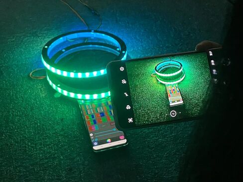 4PCS 6.5inch Spacer Ring Light Color Chasing Flow LED Speakers Light Set Bluetooth App Control(Speaker Not Included) DREAM CHASING 6.5inch in Saudi Arabia