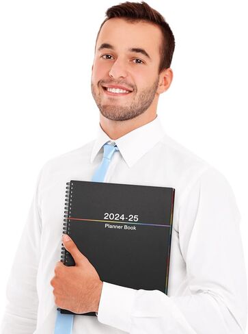 Dunwell Large Planner Book 2025-2026, 8.5x11 Weekly Planner Calendar for Desktop, July 2025 - June 2026, Daily Agenda Scheduler, Monthly Tabs, Bookmark, Stickers, Plastic Covers, Notes Pages, and More in Saudi Arabia