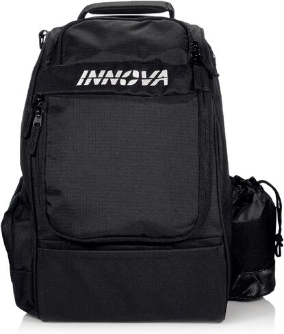 Innova Adventure Pack Disc Golf Backpack 2023 – Holds 25 Discs – Includes Mini, Disc Golf Bag (Black) in Saudi Arabia