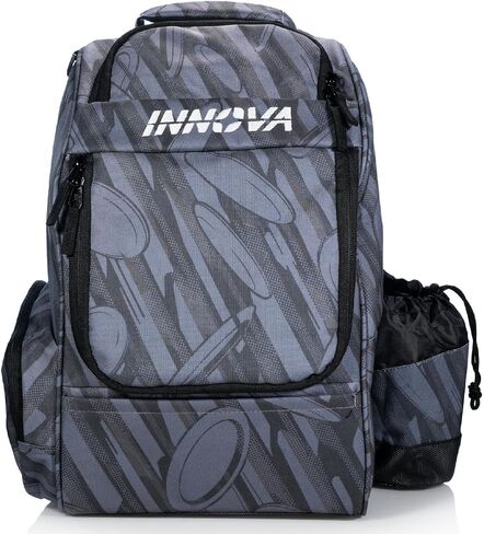 Innova Adventure Pack Disc Golf Backpack 2023 – Holds 25 Discs – Includes Mini, Disc Golf Bag (Black) in Saudi Arabia