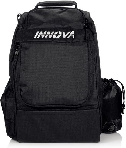 Innova Adventure Pack Disc Golf Backpack 2023 – Holds 25 Discs – Includes Mini, Disc Golf Bag (Black) in Saudi Arabia