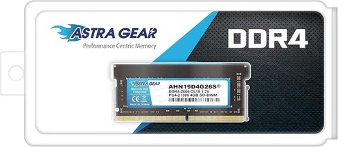Astra-Gear 16GB(1x16GB) 2666Mhz DDR4 ترقية غير مخزنة غير ECC SO-DIMM لأجهزة الكمبيوتر المحمول ذاكرة الوصول العشوائي 1.2V CL19 260-Pin(AHN19DAG26S) in Saudi Arabia