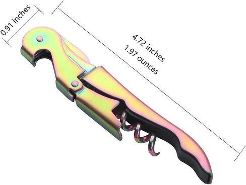 Color ME! 2 Pieces Stainless Steel Waiter Corkscrews for Wine Bottles Double Hinged Corkscrew Wine Opener with Bottle Opener and Serrated Foil Cutter for Restaurant Waiters or Bartenders (Gold) in Saudi Arabia