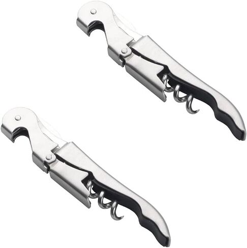 Color ME! 2 Pieces Stainless Steel Waiter Corkscrews for Wine Bottles Double Hinged Corkscrew Wine Opener with Bottle Opener and Serrated Foil Cutter for Restaurant Waiters or Bartenders (Gold) in Saudi Arabia
