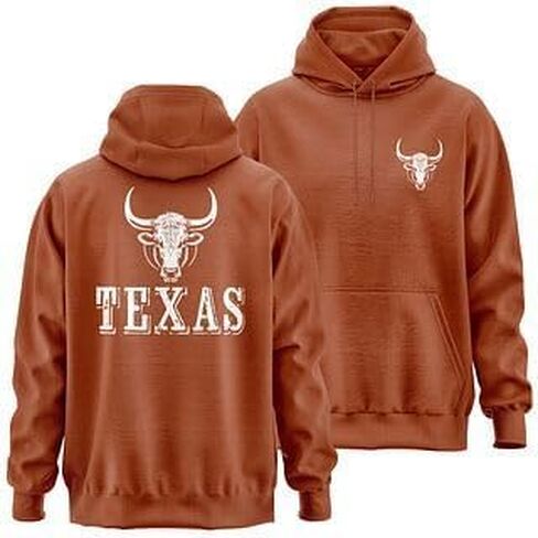 Texas Longhorn Hoodie, Front & Back Texas Football Hooded Sweater for Men Women Unisex in Saudi Arabia