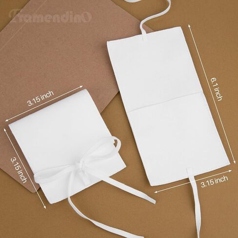 Framendino, 40 Pack Microfiber Jewelry Pouch Jewelry Bags Jewelry Packaging Bag Small Jewelry Pouch (Khaki) in Saudi Arabia