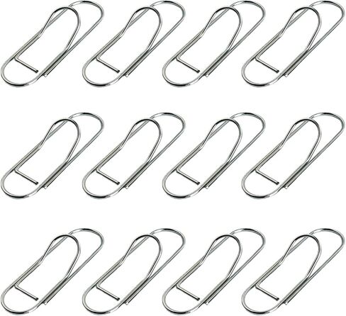 12 قطعة حامل مشبك قلم للكمبيوتر الدفتري مشبك ورق معدني من الفولاذ المقاوم للصدأ لأقلام الرصاص وحافظة المجلات الورقية وحامل مشبك آمن (فضي) in Kuwait