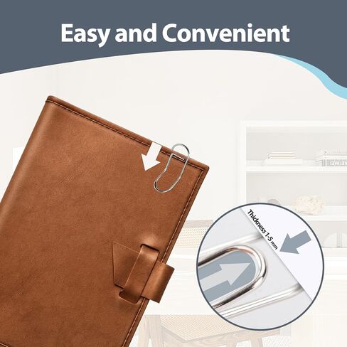 12 قطعة حامل مشبك قلم للكمبيوتر الدفتري مشبك ورق معدني من الفولاذ المقاوم للصدأ لأقلام الرصاص وحافظة المجلات الورقية وحامل مشبك آمن (فضي) in Kuwait