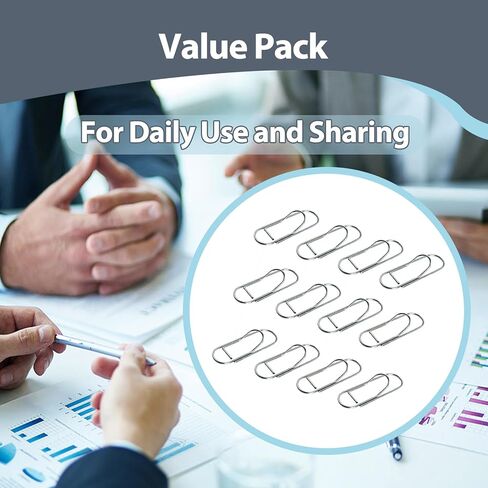 12 قطعة حامل مشبك قلم للكمبيوتر الدفتري مشبك ورق معدني من الفولاذ المقاوم للصدأ لأقلام الرصاص وحافظة المجلات الورقية وحامل مشبك آمن (فضي) in Kuwait