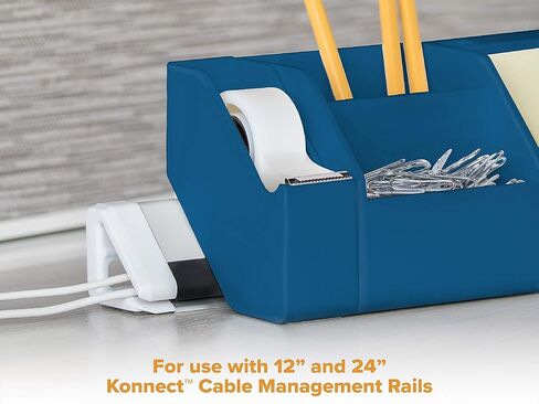 Bostitch Office Konnect Tape Dispenser with Premium Single-sided Tape, Sticks to Desk, Blue (KT-TAPE-BLUE) in Saudi Arabia