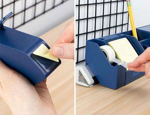 Bostitch Office Konnect Tape Dispenser with Premium Single-sided Tape, Sticks to Desk, Blue (KT-TAPE-BLUE) in Saudi Arabia