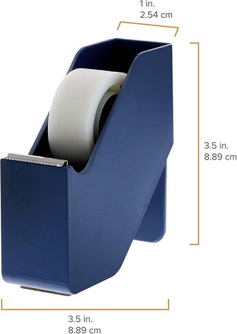 Bostitch Office Konnect Tape Dispenser with Premium Single-sided Tape, Sticks to Desk, Blue (KT-TAPE-BLUE) in Saudi Arabia