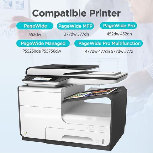 972A 972 A Ink Cartridge Compatible with HP PageWide MFP 377dw 377dn / PageWide Pro 452dw 452dn / PageWide Pro Multifunction 477dw 477dn 577dw 577z Printer (BCMY, 4 Pack) in Saudi Arabia