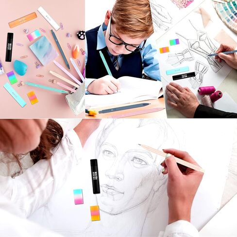مجموعة أقلام رصاص ميكانيكية لطيفة مكونة من 23 قطعة، و12 قطعة من أقلام الرصاص الميكانيكية باستيل 0.5 مم و0.7 مم من اللوازم المدرسية الجمالية مع 8 أنابيب عبوات أقلام رصاص و3 قطع ممحاة للأطفال الطلاب الذين يكتبون رسم الرسم in Kuwait