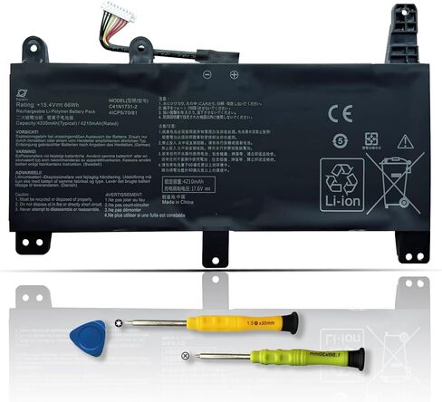 بطارية كمبيوتر محمول Espacio C41N1731-2 C41N17312 لأجهزة Asus ROG Strix G512LU / G512LV / G512LW / G531GU / G532LV / G532LW / G17 G712 / G712LW / G712LU / G712LW / G712LV / G731GV / G731GW Series 64Wh in Kuwait