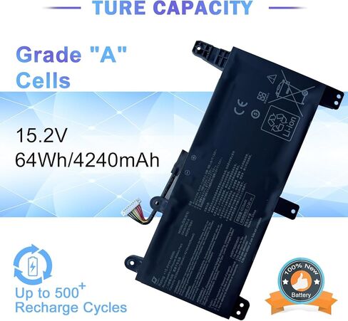 بطارية كمبيوتر محمول Espacio C41N1731-2 C41N17312 لأجهزة Asus ROG Strix G512LU / G512LV / G512LW / G531GU / G532LV / G532LW / G17 G712 / G712LW / G712LU / G712LW / G712LV / G731GV / G731GW Series 64Wh in Kuwait