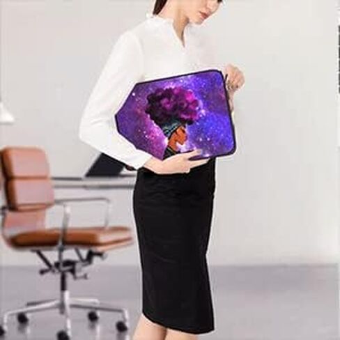 African American Afro Woman 17 inch Laptop Case Fashion Laptop Sleeve Impact Resistant, Sturdy, Anti-Vibration,Lightweight Unisex Computer Case Cover 10-17 Inch. (Contains a Mouse pad in Saudi Arabia