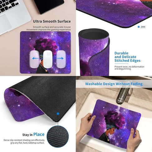 African American Afro Woman 17 inch Laptop Case Fashion Laptop Sleeve Impact Resistant, Sturdy, Anti-Vibration,Lightweight Unisex Computer Case Cover 10-17 Inch. (Contains a Mouse pad in Saudi Arabia