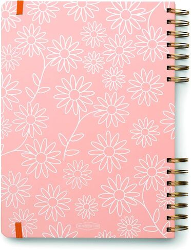 DesignWorks Ink Green Live Well Spiral Mindfulness Notebook Guided Gratitude and Wellness Journal Undated Daily Planner With Self Care and Activity Prompts and Stickers, 7.5" x 10.25 in Saudi Arabia