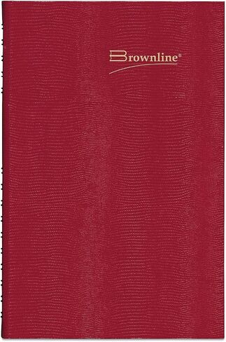Brownline 2024 CoilPro Daily Planner، مجلة غير محددة، 12 شهرًا، من يناير إلى ديسمبر، ربط مزدوج السلك، 10.125 بوصة × 7.875 بوصة، أحمر ساطع (C550C.RED-24) in Kuwait