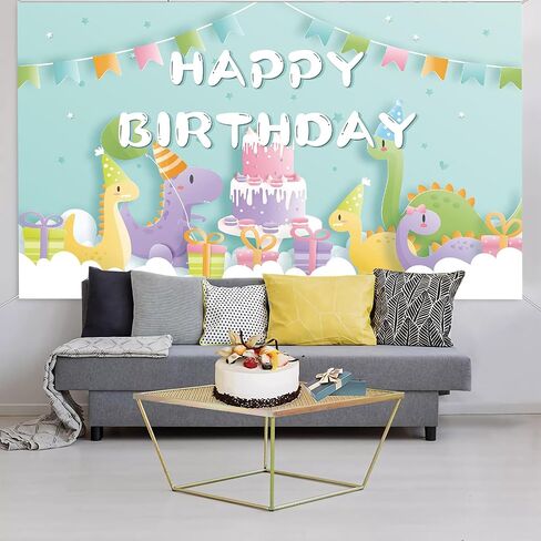 Happy Birthday Banner Decorations for Children, Large Yard Baby Shower Party Backdrops Sign Poster Background for Indoor Outdoor Anniversary Decoration for Kids Boys Girls 70.8 x 43.3 Inch in Saudi Arabia