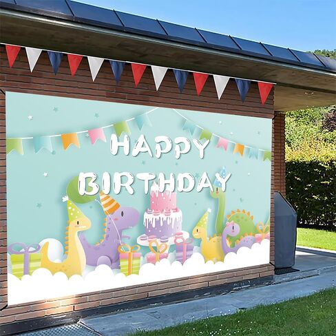 Happy Birthday Banner Decorations for Children, Large Yard Baby Shower Party Backdrops Sign Poster Background for Indoor Outdoor Anniversary Decoration for Kids Boys Girls 70.8 x 43.3 Inch in Saudi Arabia