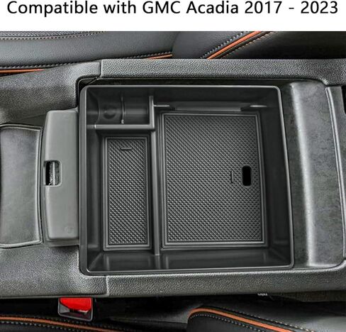 EDBETOS Acadia Center Console Organizer Compatible with 2017-2023 GMC Acadia Accessories SLE SLT AT4 Denali Armrest Box Insert Tray Secondary Storage Pallet ABS Plastic Material, Black in Kuwait