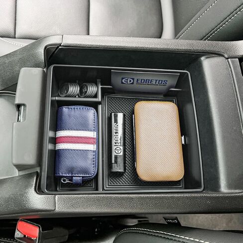 EDBETOS Acadia Center Console Organizer Compatible with 2017-2023 GMC Acadia Accessories SLE SLT AT4 Denali Armrest Box Insert Tray Secondary Storage Pallet ABS Plastic Material, Black in Kuwait