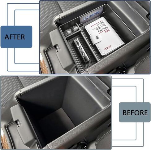 EDBETOS Acadia Center Console Organizer Compatible with 2017-2023 GMC Acadia Accessories SLE SLT AT4 Denali Armrest Box Insert Tray Secondary Storage Pallet ABS Plastic Material, Black in Kuwait