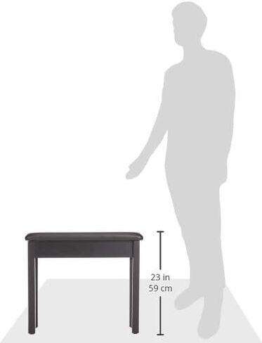 Yamaha L200B Furniture Stand for P225B Weighted Digital Piano, Black & BB1 Padded Wooden Piano Bench - Black in Saudi Arabia