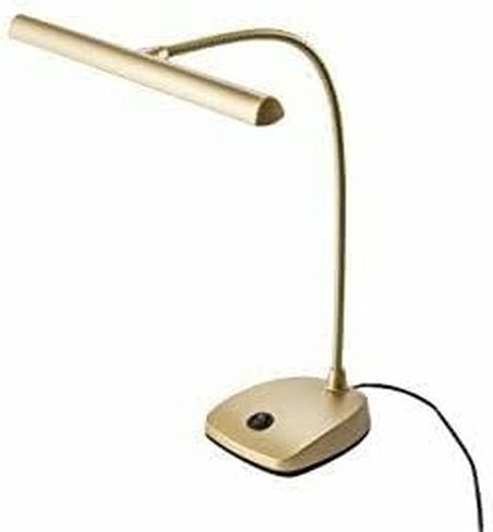 K&M Konig & Meyer 112297.090.40 حامل ضوء مصباح البيانو/المكتب | قاعدة ثقيلة ومستقرة | 12 مصباح LED | ضوء دافئ | قابل للتعديل معقوفة طويلة للغاية | سلك طاقة 10 قدم | صناعة ألمانية | لمسة نهائية ذهبية أنيقة in Kuwait