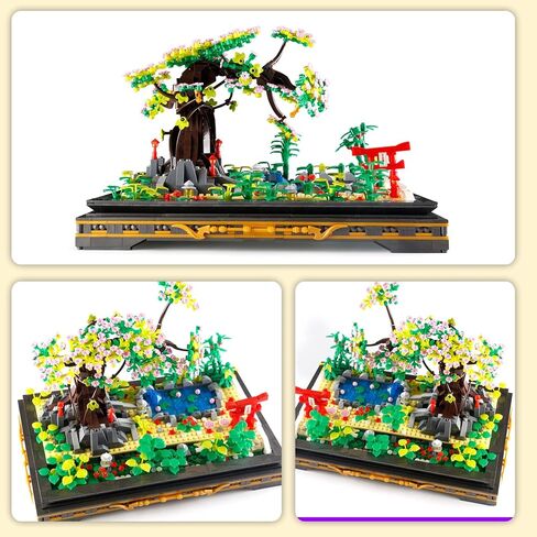 Cherry Blossom Meaningful Bonsai Tree Building Sets,Japanese Style Sakura Tree Mini Building Blocks(1286 PCS),Enjoy Your Own Beautiful Display Show, Present for Kids and Adults in Saudi Arabia