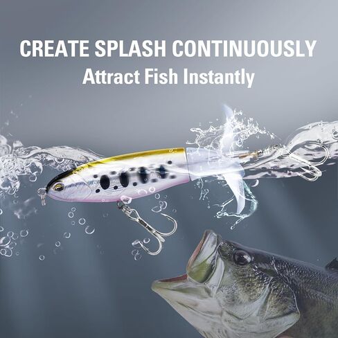 تسليم 3 قطع من طُعم الصيد في المياه العلوية للباس، طقم طُعم الصيد، طُعم عائم مع ذيل دوار عائم لسمك السلمون المرقط، طُعم المياه العلوية للمياه المالحة العذبة in Kuwait