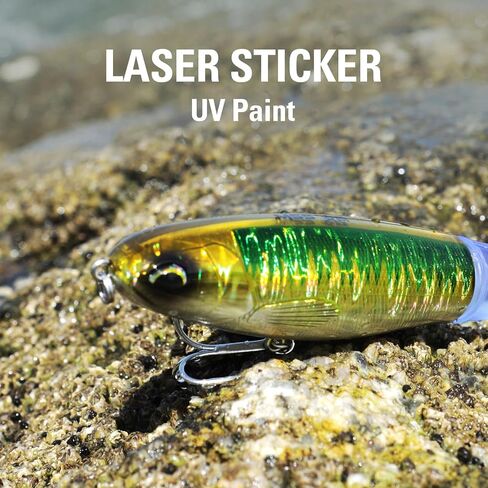 تسليم 3 قطع من طُعم الصيد في المياه العلوية للباس، طقم طُعم الصيد، طُعم عائم مع ذيل دوار عائم لسمك السلمون المرقط، طُعم المياه العلوية للمياه المالحة العذبة in Kuwait