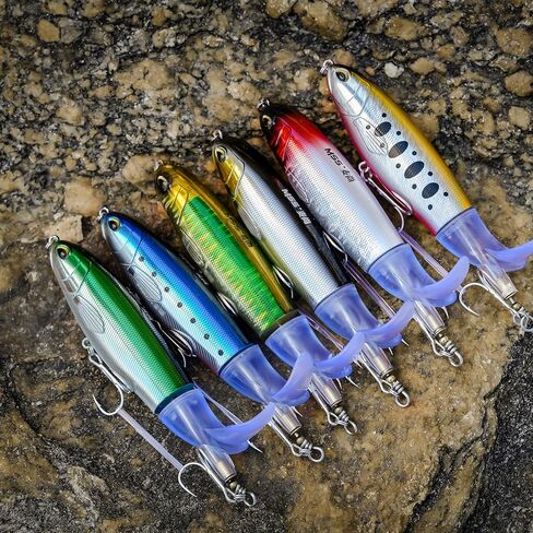 تسليم 3 قطع من طُعم الصيد في المياه العلوية للباس، طقم طُعم الصيد، طُعم عائم مع ذيل دوار عائم لسمك السلمون المرقط، طُعم المياه العلوية للمياه المالحة العذبة in Kuwait