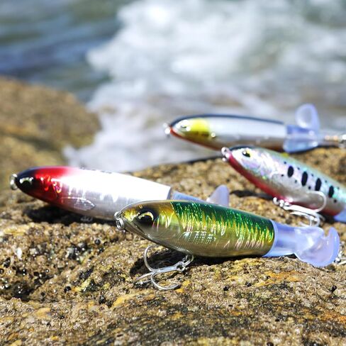 تسليم 3 قطع من طُعم الصيد في المياه العلوية للباس، طقم طُعم الصيد، طُعم عائم مع ذيل دوار عائم لسمك السلمون المرقط، طُعم المياه العلوية للمياه المالحة العذبة in Kuwait