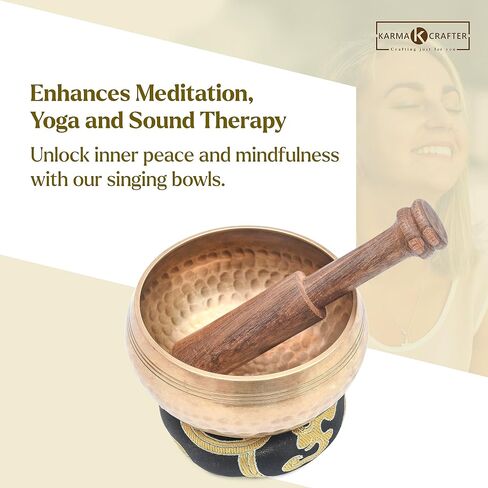 Harmonize Your Soul with our Exquisite 3.5" Tibetan Singing Bowl Set – Elevate Meditation with Included Cushion and Mallet – Experience Sound Bath Healing with Authentic Cuencos Tibetanos in Saudi Arabia